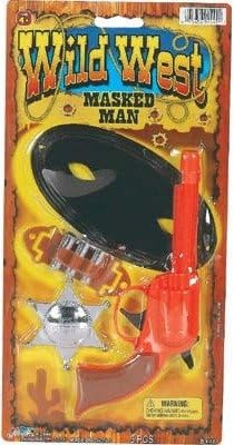 Wild West Masked Man Clicker Toy Play Set