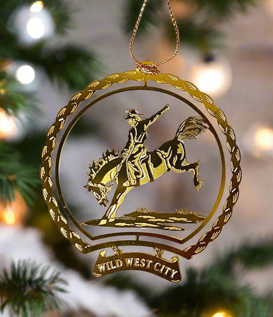 Wild West City Holiday Ornament