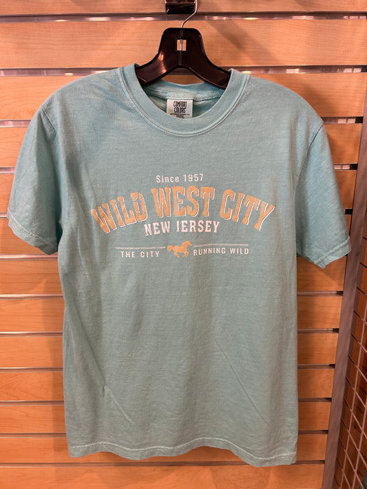 The Wild West City Frontier Tee- Muted Aqua