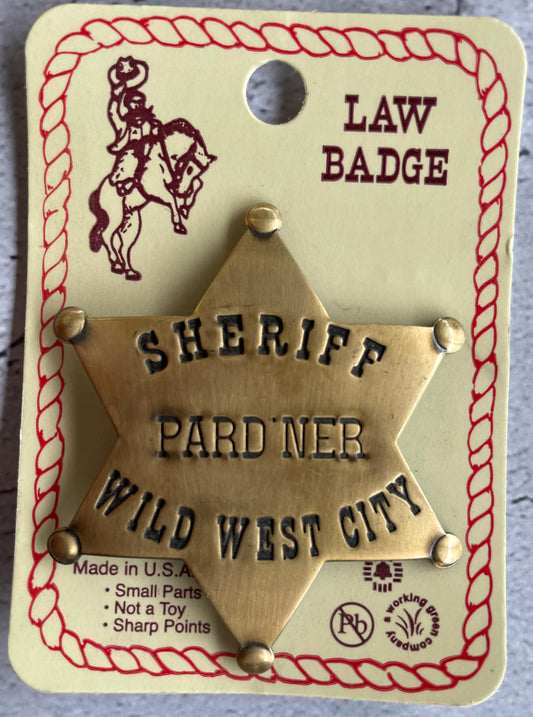 Wild West City Pard'ner Sheriff Badge