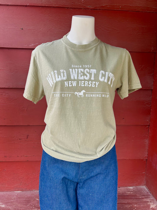 The Wild West City Frontier Tee- Sage Green