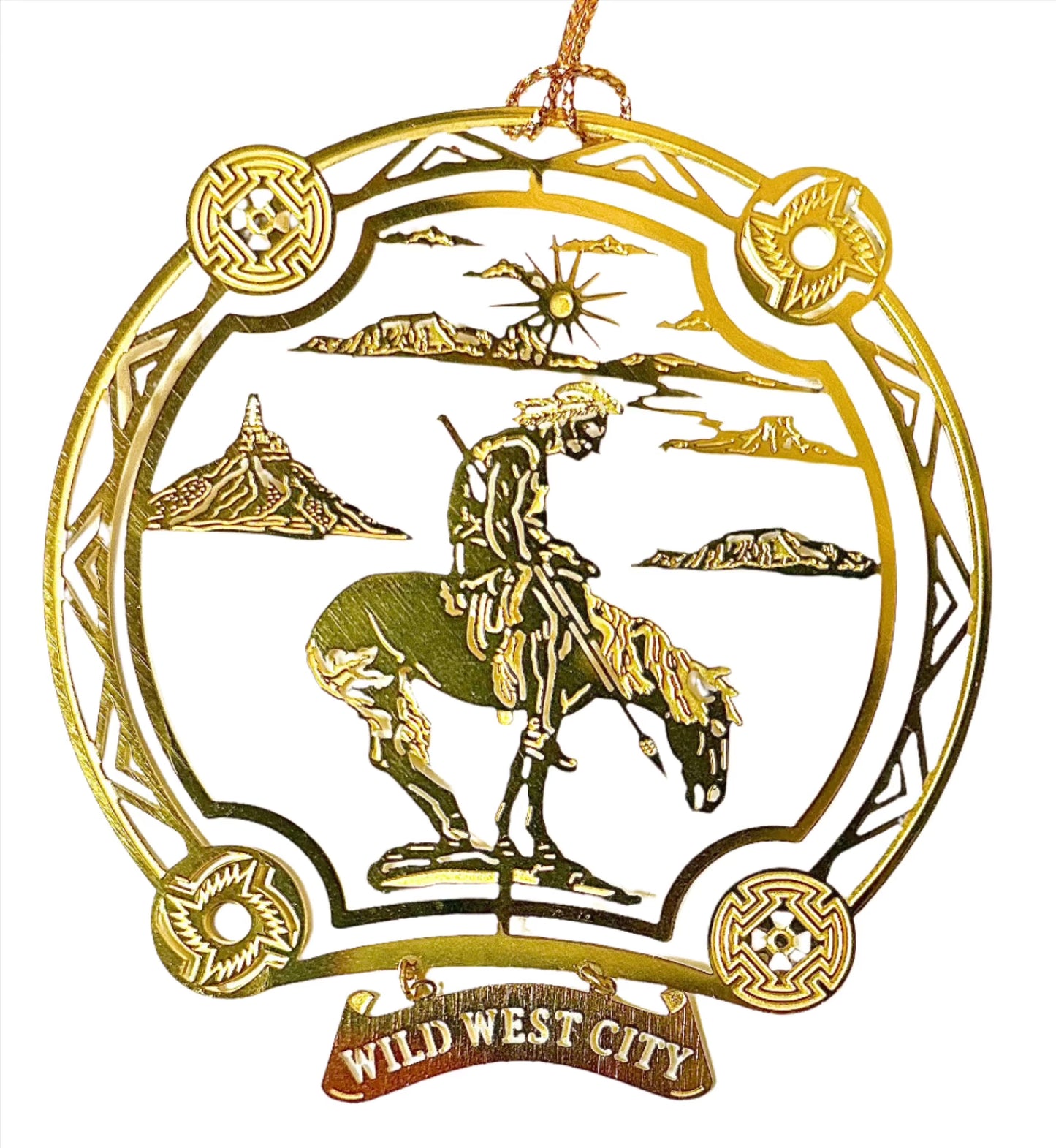 Wild West City Holiday Ornament