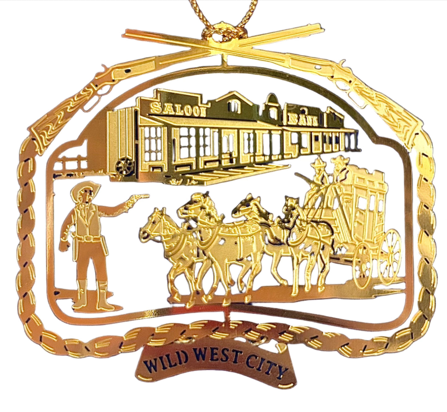 Wild West City Holiday Ornament