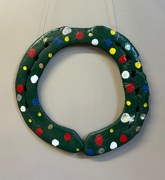 Wreath Horseshoe Christmas Decoration