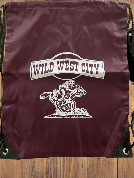 Wild West City Drawstring Backpack